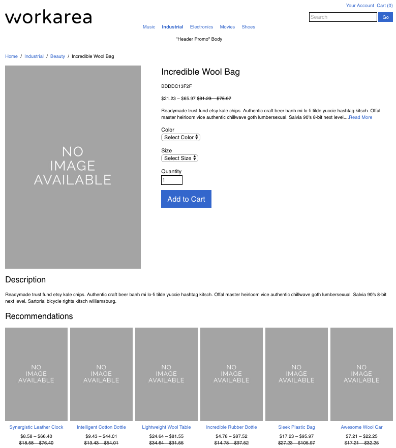 Storefront product show page